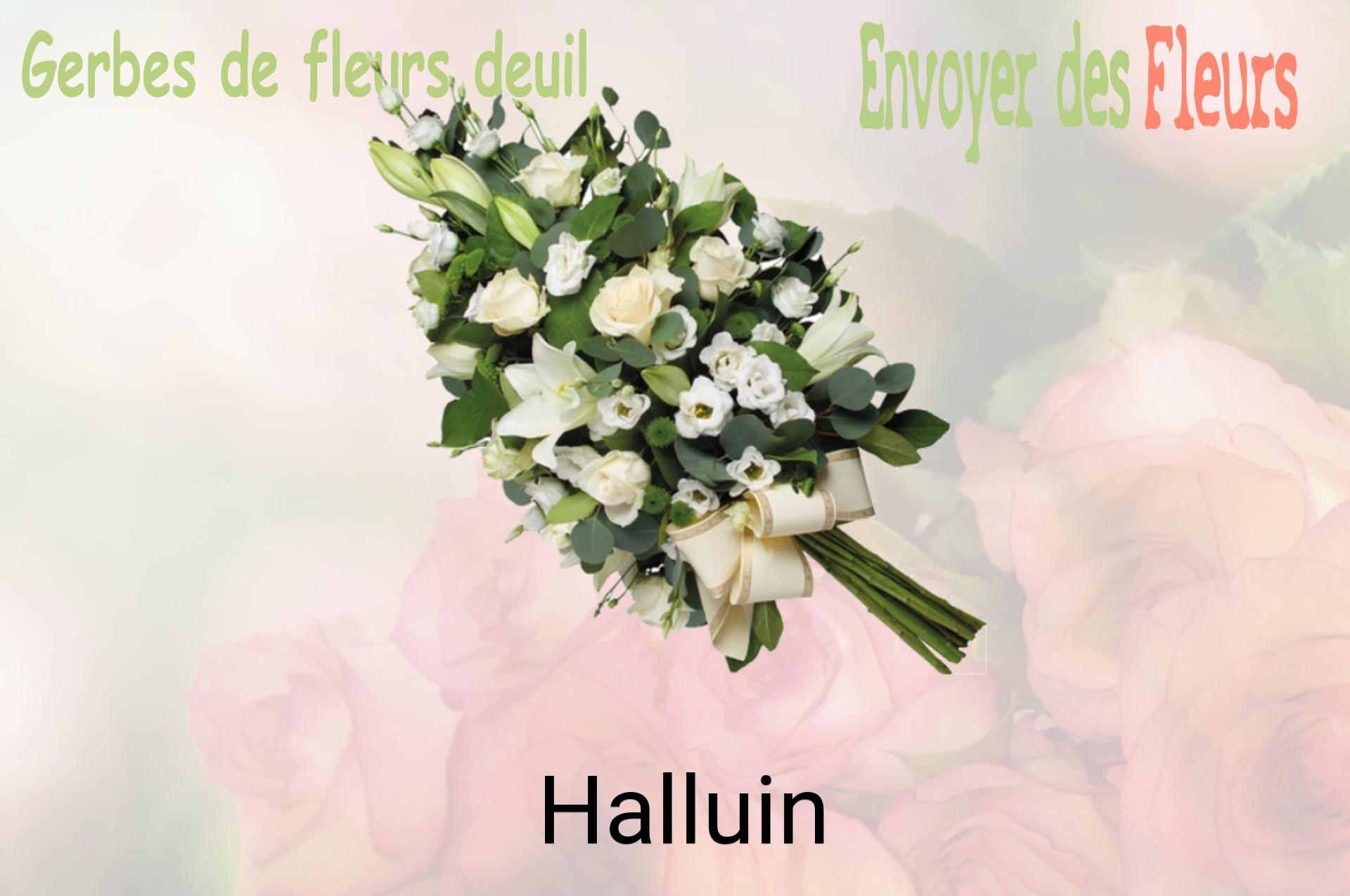 Gerbe de fleurs de deuil livrée à Halluin